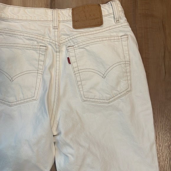 Vintage 90s Levi’s 512 jeans white slim fit tapered leg junior women’s size 13 M - Picture 12 of 16